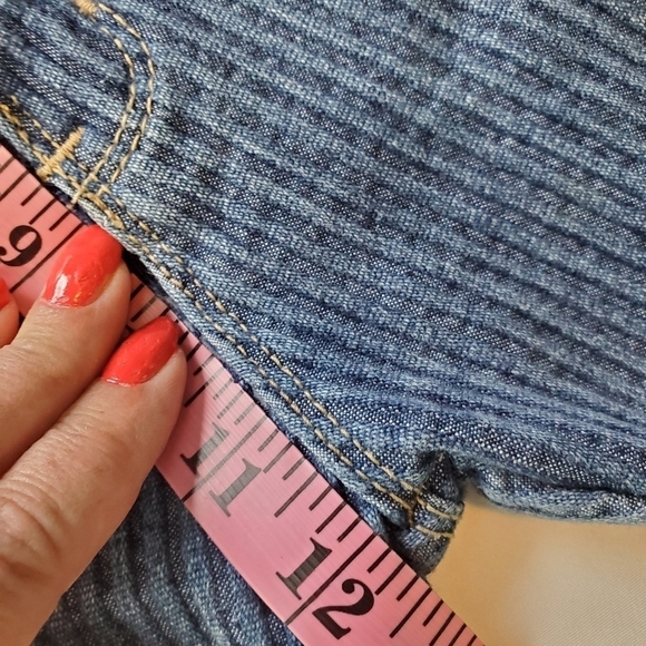 Vintage 90s Braxton striped hi waist pencil jeans 11 - Picture 12 of 14